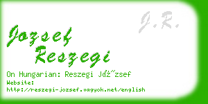 jozsef reszegi business card